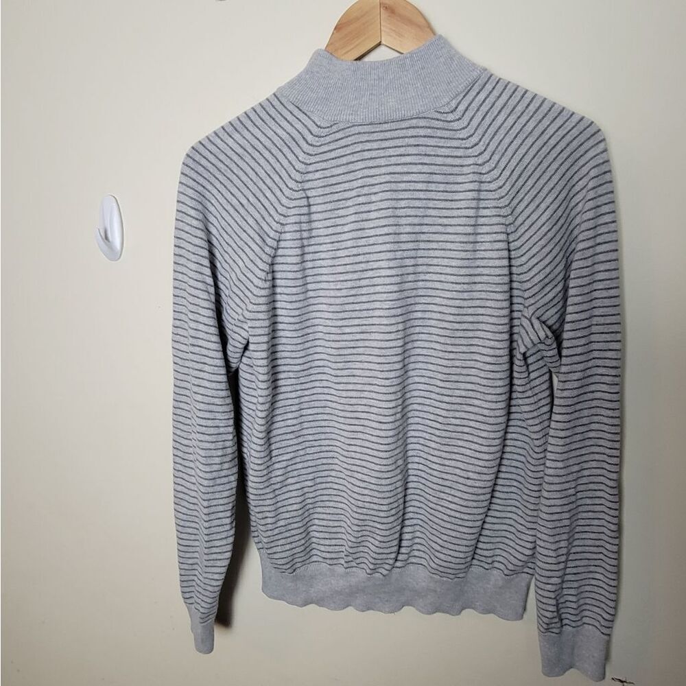 Vineyard Vines Mens Classic Stripe 1/4-Zip Grey Small